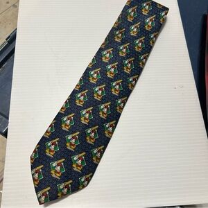 Elegant Patterned Tie with Cartoon Design